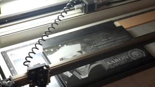 Engraving black granite with CO2 laser