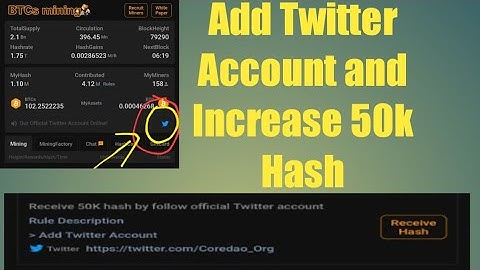 BTCs mining new updates add Twitter account and increase 50k HASH