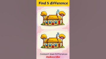 Can You Find 5 Differences? Challenge Your Brain Now #shorts #shortsfeed #shortvideo#trending