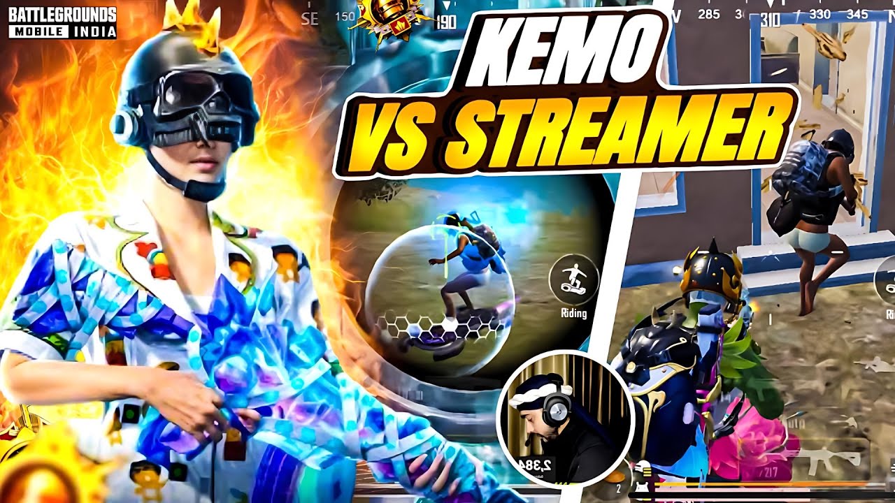 Kemo VS Streamers🔥Intense 1v4 Clutches In Bgmi‼️