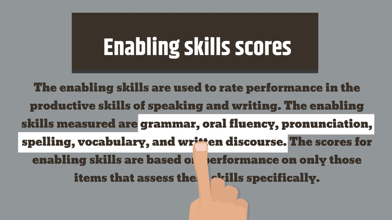 Understand scoring system of PTE