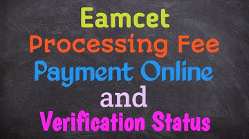 Eamcet | apeamcet 2020 | Eamcet Counseling Processing fee procedure | Counseling Processing fee