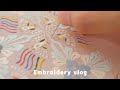【日本刺繍】「鳥襷」完成後、気になる部分を繍い足ししました🪡　 Relax Embroidery Vlog 🕊️ASMR