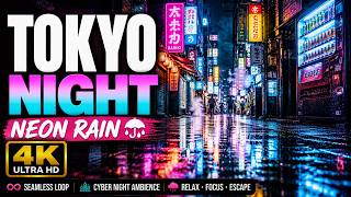 Shinjuku Night 4K 🇯🇵 | Infinite Loop 🔁 | Cyberpunk Street Ambience ⚡