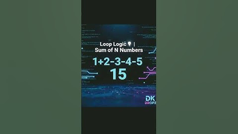Day 7 of #100DaysOfCode | Sum of First N Numbers using Loop 💡 | DK Dropz