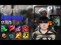 Canyon Jungle Ambessa vs Rengar lol KR solo rank Full Game 16.10 | 캐니언 암베사 vs 렝가