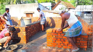 Amazing Construction in 24.5×27.5 size house build a brick wall-using by sand and cement mortar