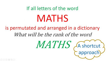 Rank of the word MATHS when the letters of the word is permuted and arranged in a Dictionary
