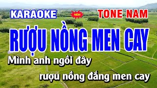 Karaoke Rượu Nồng Men Cay Tone Nam | Bạch Duy Sơn