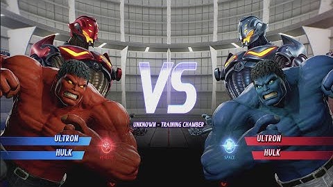 Red Hulk and Ultron vs Blue Hulk and Ultron - MARVEL VS. CAPCOM: INFINITE