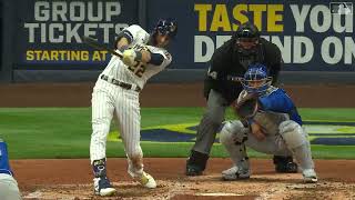 Christian Yelich Demolishes A Home Run Off The Scoreboard!