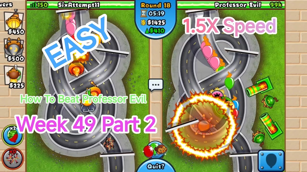 HOW To Beat The New Professor Evil Battle Challenge In Bloons TD