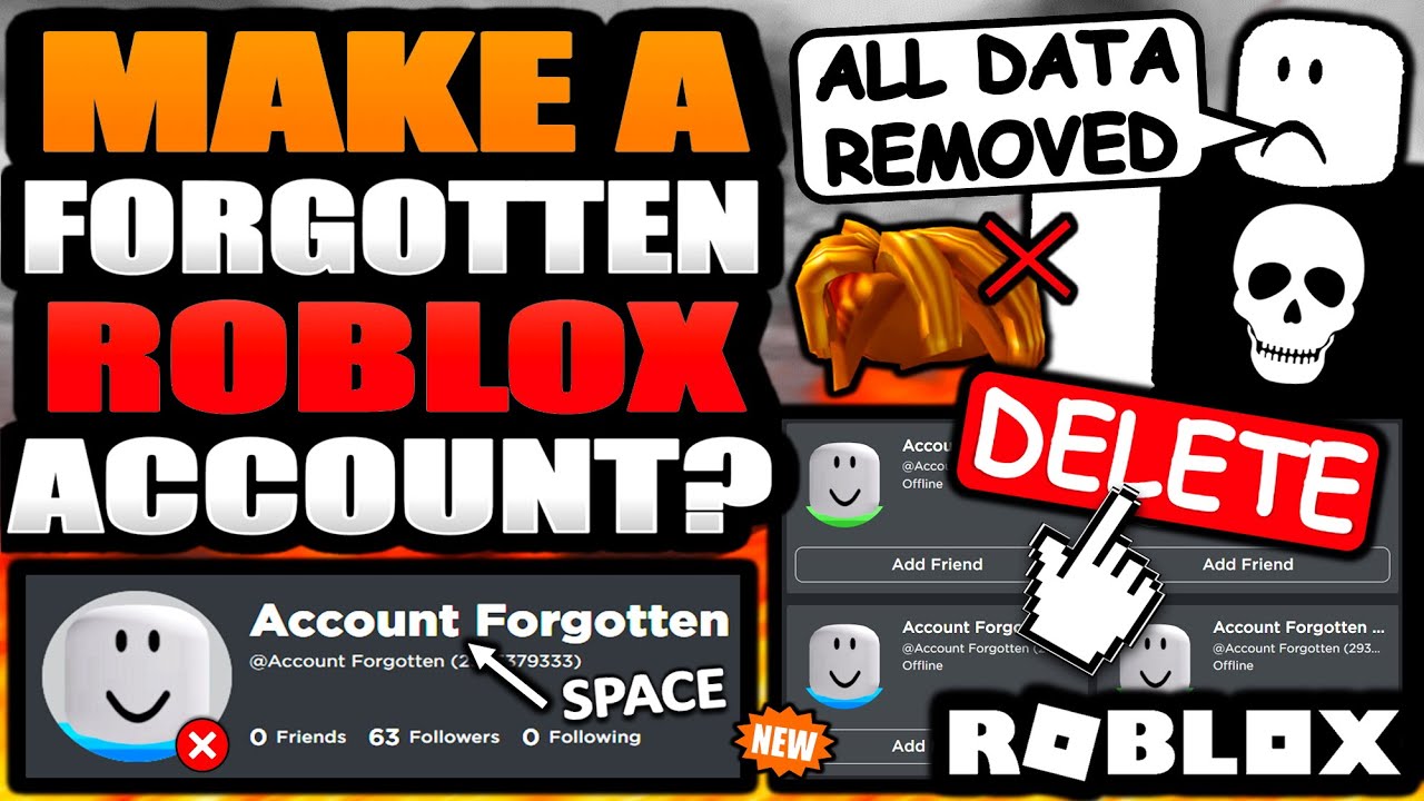 The New Way To Delete Roblox Accounts Forgotten Accounts Youtube