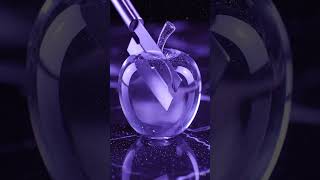 Cutting Transparent Blue Apple-Asmr-Hyper Realistic And Super Satisfying-Shorts