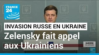 REPLAY - Le président Volodymyr Zelensky lance un appel aux Ukrainiens et aux dirigeants européens
