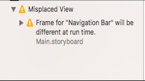 Frame for "Navigation Bar" will be different at run time. Xcode 8 Swift 3