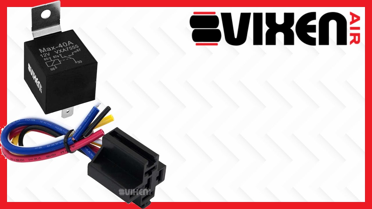 Vixen Air 5-PIN Relay 40A/12V for Horns/Compressors/Alarms/Fog Light VXA7555 