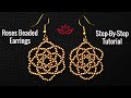 Roses Seed Beads Earrings - Tutorial. How to make DIY beaded earrings?