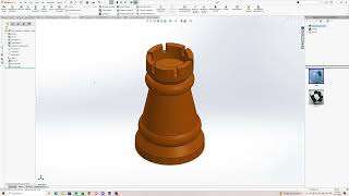 Modeling a chess rook in Solidworks