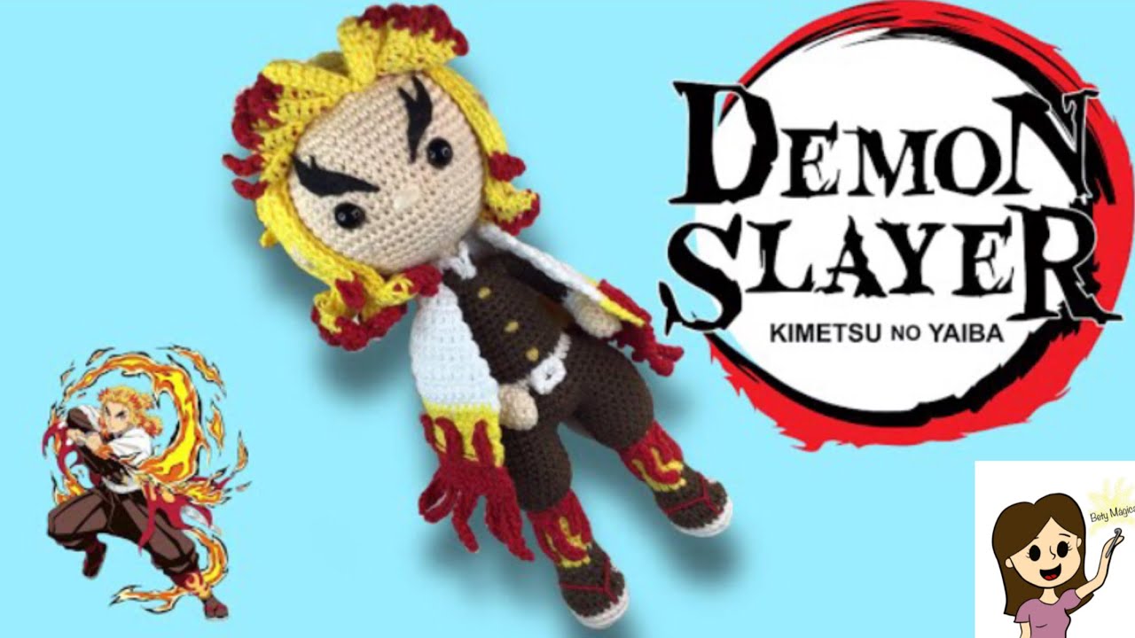 Kyojuro Rengoku amigurumi 3/4 (SUBS🇺🇸🇧🇷) #rengokucrochet #kimetsunoyaiba #demonslayercrochet