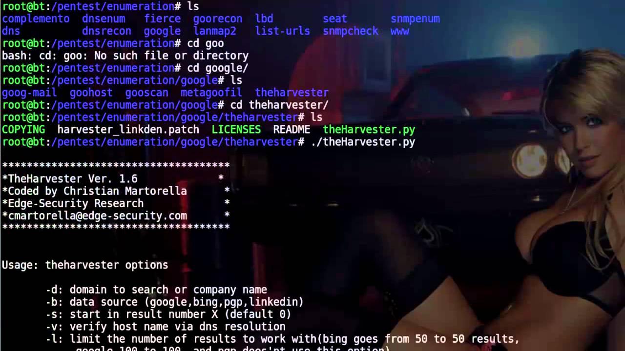 Email Harvesting The Harvester YouTube