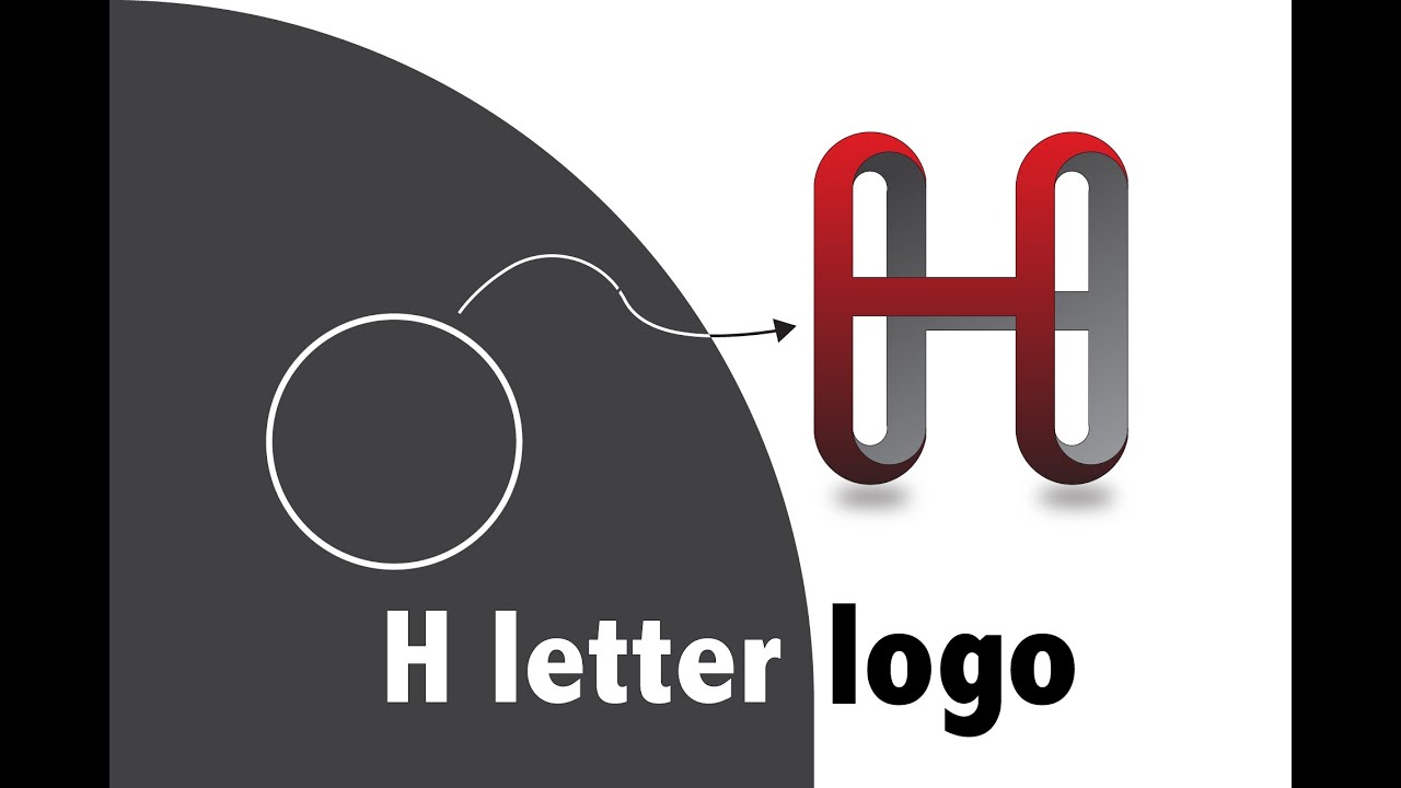 Adobe Illustrator Tutorial | Letter H Logo Design | Letter H Logo ...