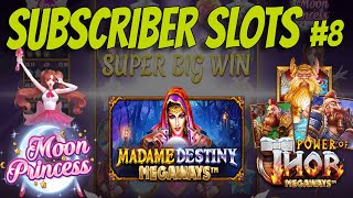 SLOTS COMPILATION: Subscriber Slots #8 I Madame Destiny Megaways, Power of Thor Megaways & more