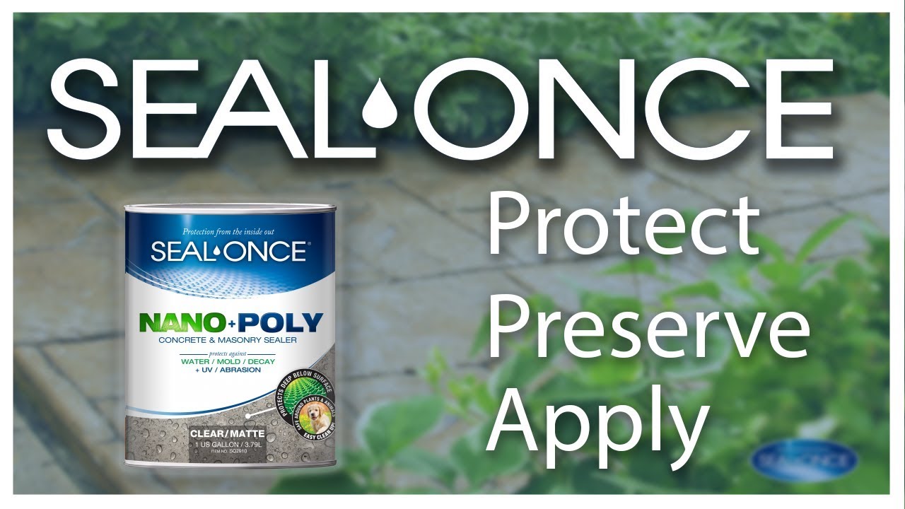 SealOnce Concrete and Masonry Sealer Protect, Preserve & Apply YouTube