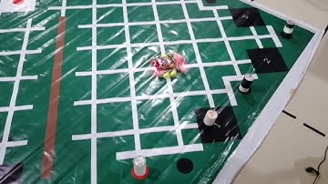 หุ่นยนต์​ atx2+ Logistics​ Robot​ เซ็นเซอร์หน้า 7 หลัง 3  สนามเขียวขาวตารางหมากรุก วิ่ง100​ ตลอดสาย