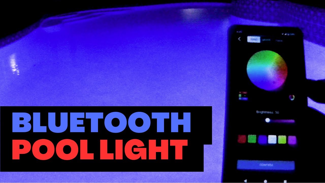 Poolexa 10" LED Pool Light RGB Bluetooth controller mobile app. Replacement Swimming Pool Light.