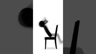 Chair Balance FAIL 😂 Physics Explained in 7 Seconds #shorts #funny #stickman
