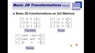 Computer Graphic 2D Geometric Transformation part 2 V1-In Arabic