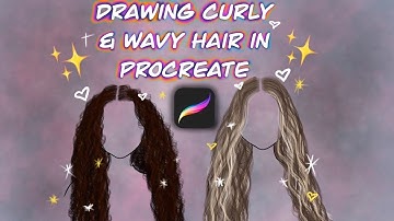 HOW TO DRAW CURLY & WAVY HAIR in PROCREATE for BEGINNERS