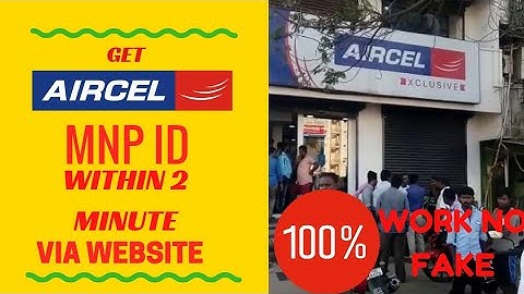 Get AIRCEL Porting ID Within Two Minute. 100% REAL, NO FAKE.