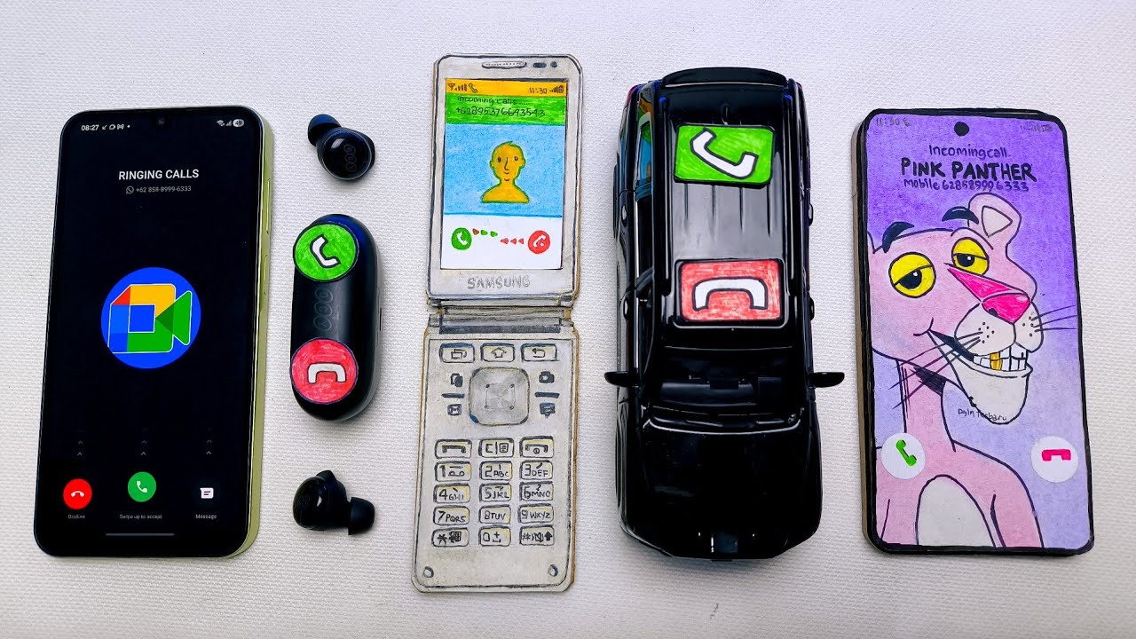 Galaxy a24 vs Earbuds vs Galaxy Folder 2 vs Land Cruiser 300 vs Redmi Panther incoming call