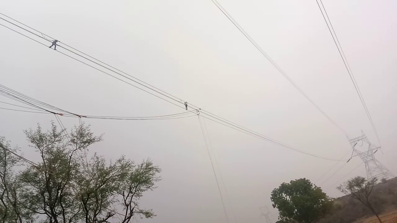 765 Kv Fainl sag Stringing Work - YouTube