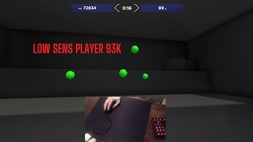 Low Sens player 148cm/360 Aim Lab Multishot 93K