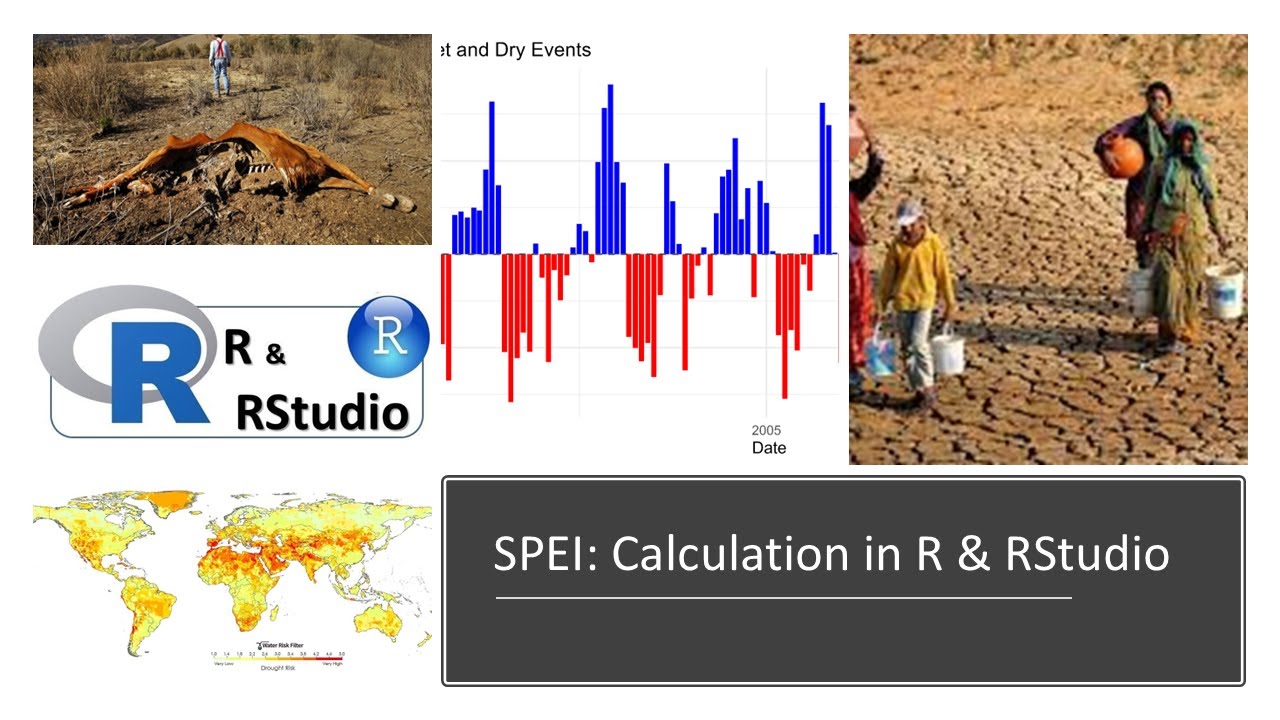 Standardized Precipitation Evapotranspiration Index (SPEI): Calculation and Plotting in R & RStudio