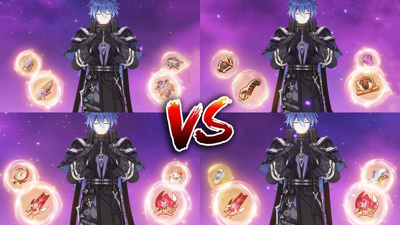 Сравнение урона артефакта Флинса [Открытие Ночи Неба / Позолоченный / Атака / Электромагнитная сила]