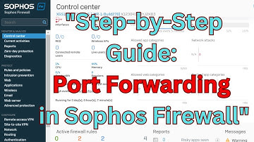 "Step-by-Step Guide: Port Forwarding in Sophos Firewall"