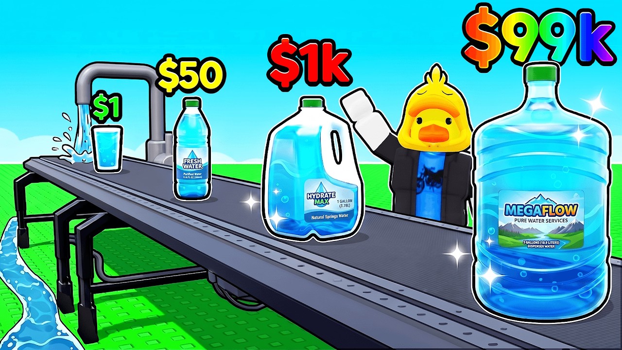 I Made MILLIONS Selling Water in Roblox Fill a Tank!