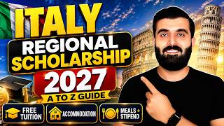 Italy 🇮🇹 Regional Scholarship 2027 | Free Tuition, Accommodation & Cash Support