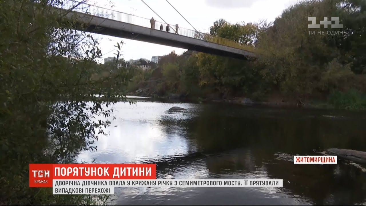 2-річна дівчинка впала у крижану воду з 7-метрового мосту