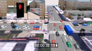 Vissim Traffic Simulation - 700 cars/h - 4 Lanes