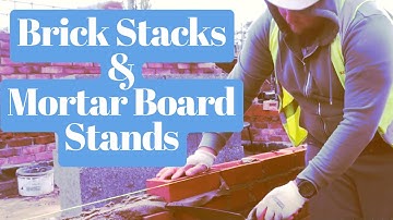 Bricklaying Vlog - Brick & Block Garage (Heritage Blend) - Brick Stacks & Spot Board Stands - Part 2