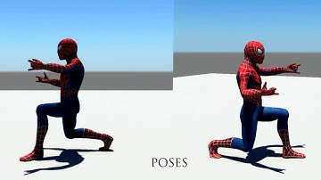 Spiderman poses 3D Character Animation
