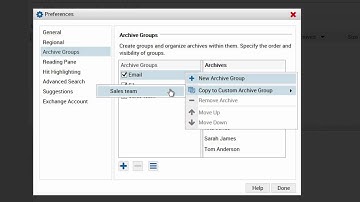 Configuring and using archive groups