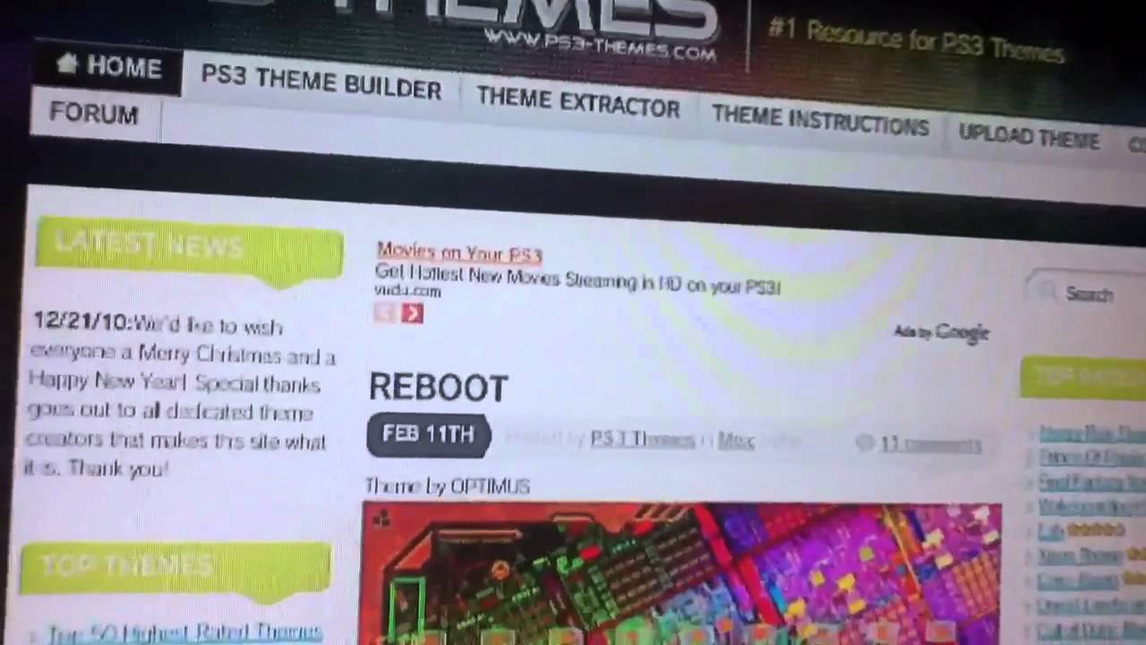 how to download free dynamic ps3 themes youtube