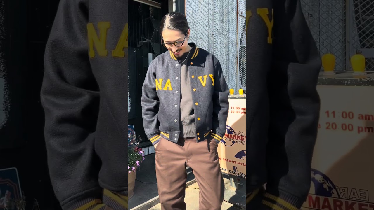 珍しいU.S.NAVY仕様のスタジャン⚓️】WAREHOUSE ウエアハウス1950's