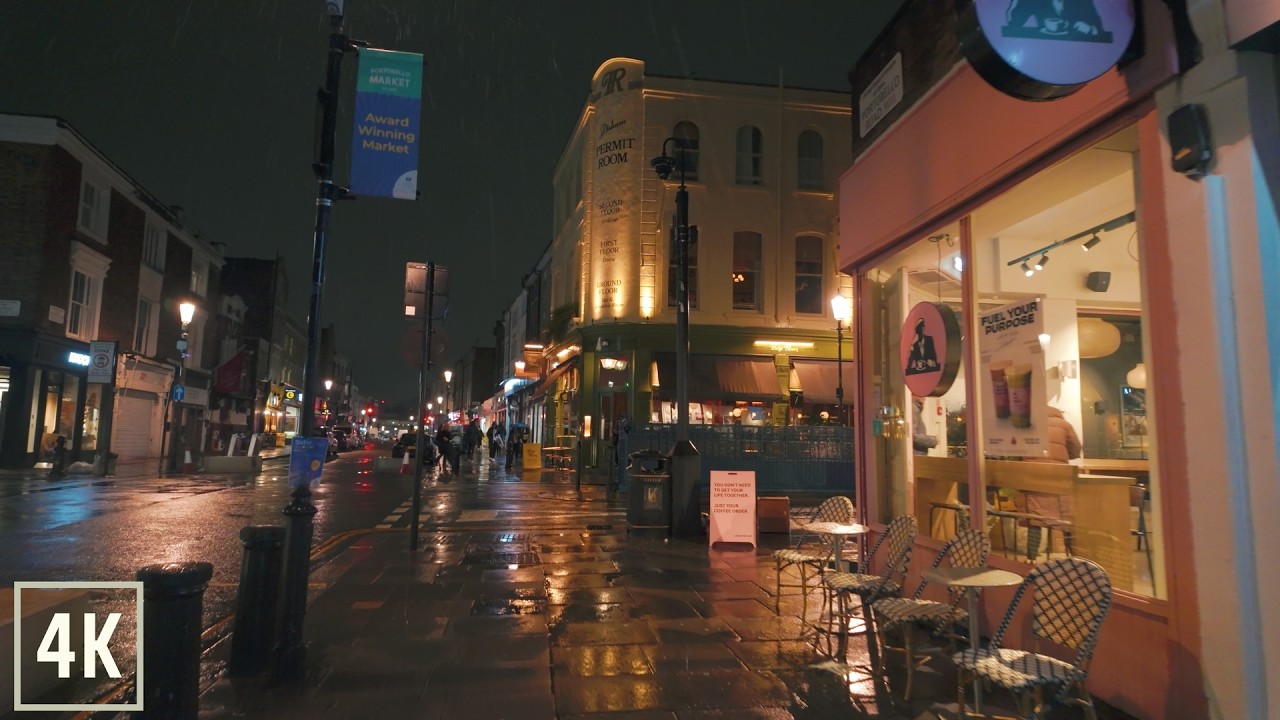 Rainy London Walk | Notting Hill to Westbourne Park 4K